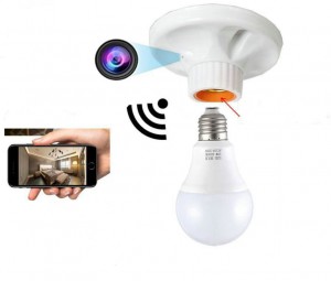 מצלמה נסתרת WIFI סמויה בבית מנורה MS300