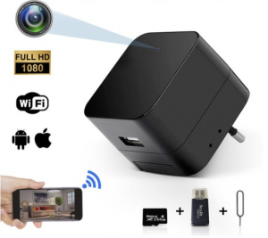 מצלמת WIFI זעירה נסתרת במטען קיר עם ראיית לילה CVR660